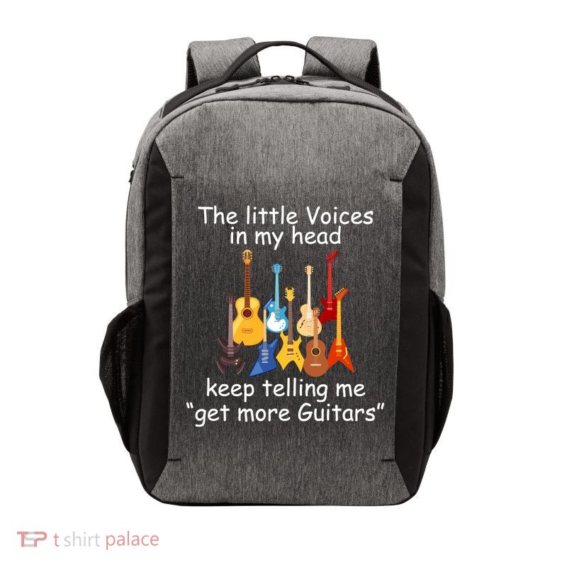 The Little Voices In My Head Say Get More Guitars Vector Backpack