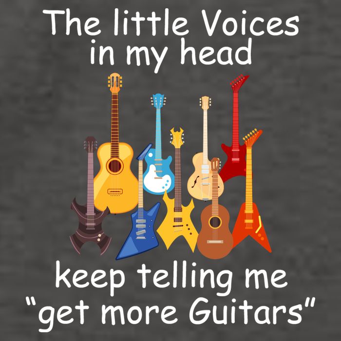 The Little Voices In My Head Say Get More Guitars Vector Backpack
