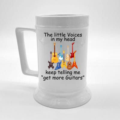 The Little Voices In My Head Say Get More Guitars Beer Stein