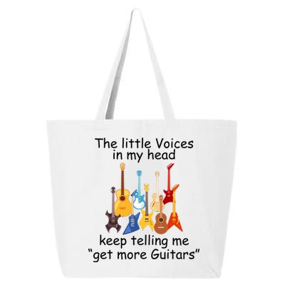 The Little Voices In My Head Say Get More Guitars 25L Jumbo Tote