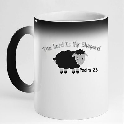 The Lord Is My Shepherd 11oz Black Color Changing Mug