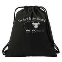 The Lord Is My Shepherd Drawstring Bag