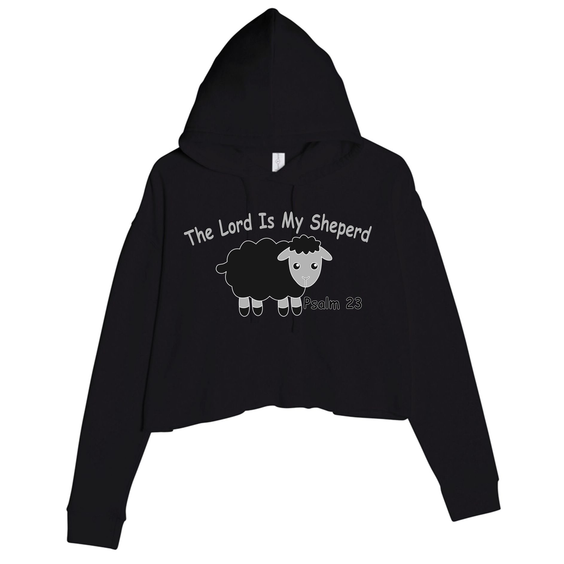 The Lord Is My Shepherd Crop Fleece Hoodie