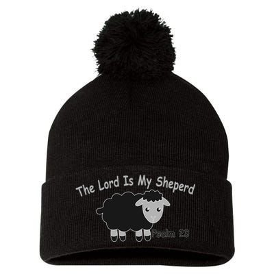 The Lord Is My Shepherd Pom Pom 12in Knit Beanie