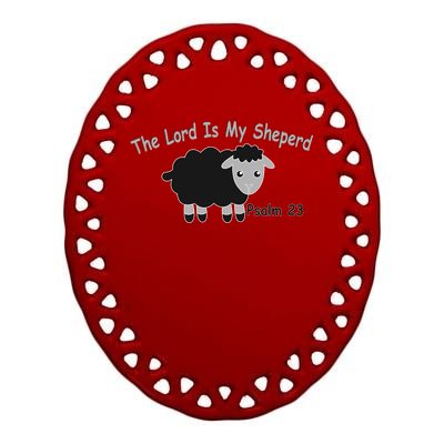 The Lord Is My Shepherd Ceramic Oval Ornament