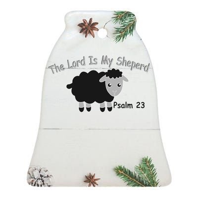 The Lord Is My Shepherd Ceramic Bell Ornament