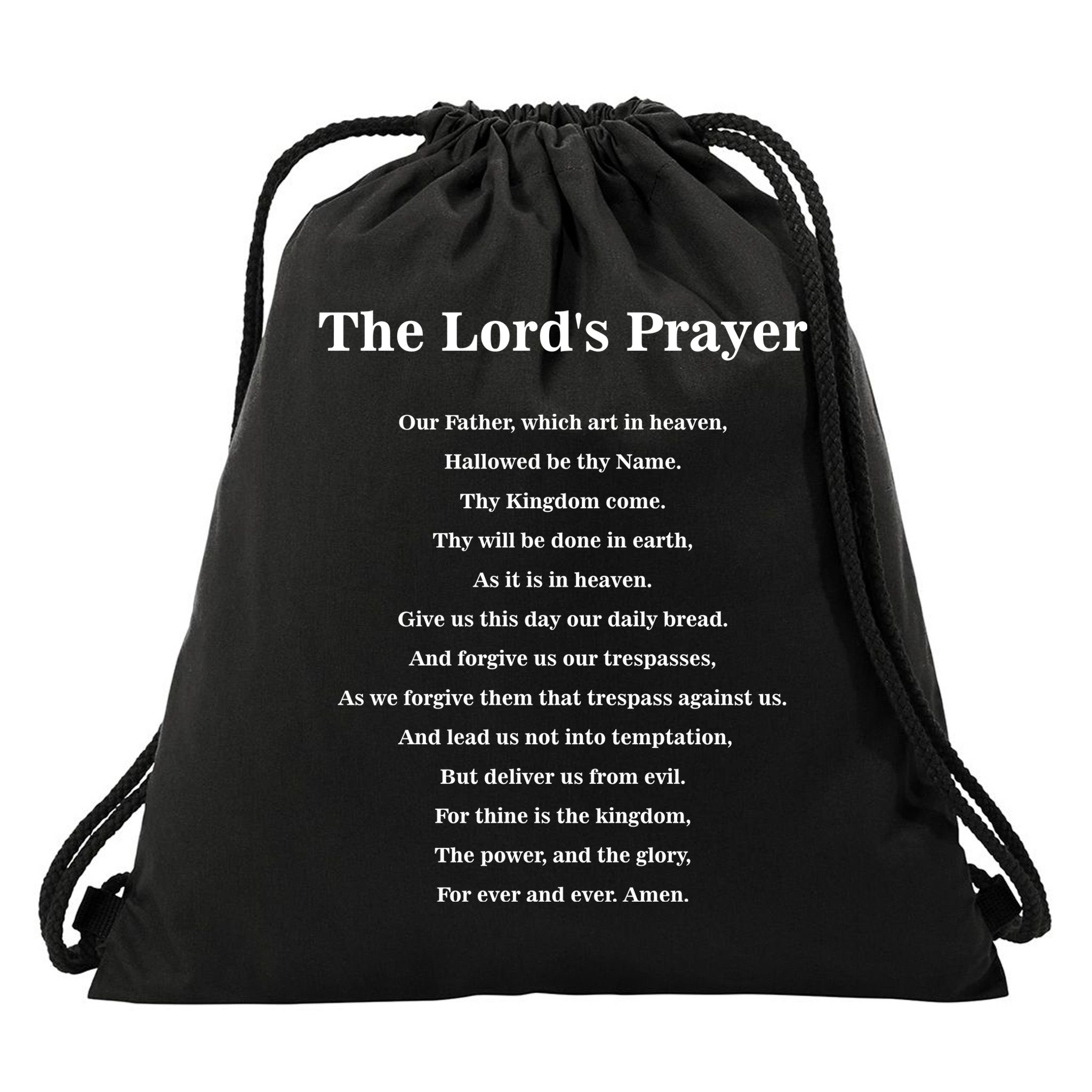 The Lord's Prayer Drawstring Bag