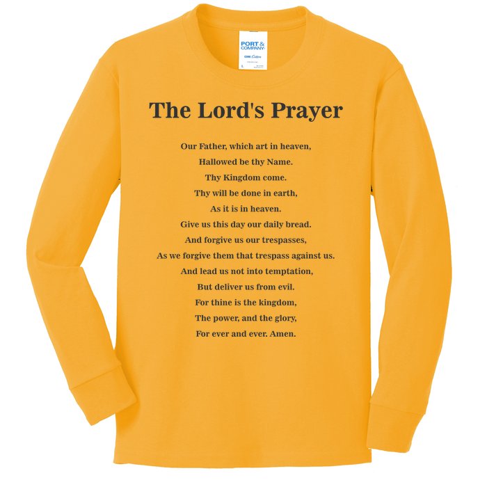 The Lord's Prayer Kids Long Sleeve Shirt