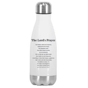 The Lord's Prayer Stainless Steel Insulated Water Bottle