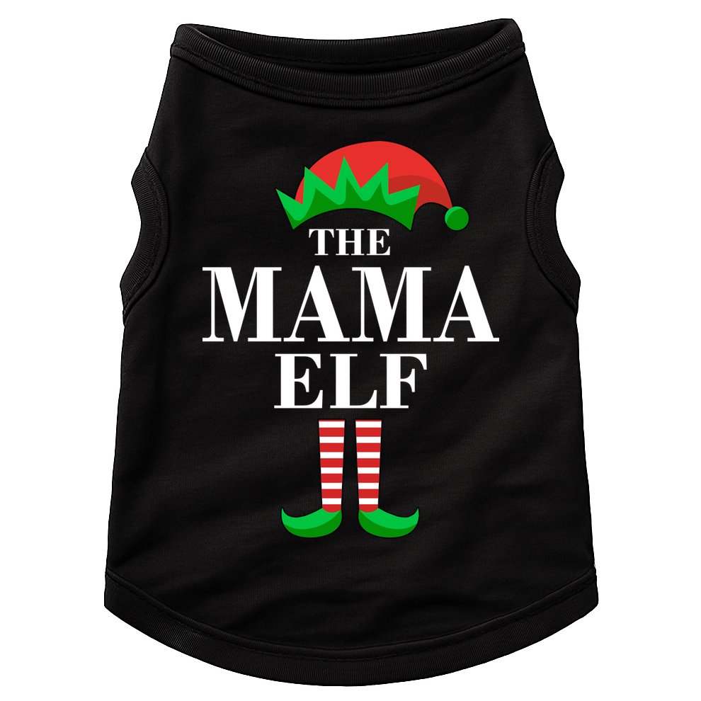 The Mama Elf Family Matching Christmas Doggie Tank