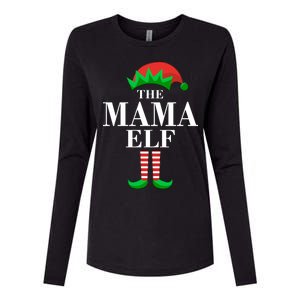 The Mama Elf Family Matching Christmas Womens Cotton Relaxed Long Sleeve T-Shirt