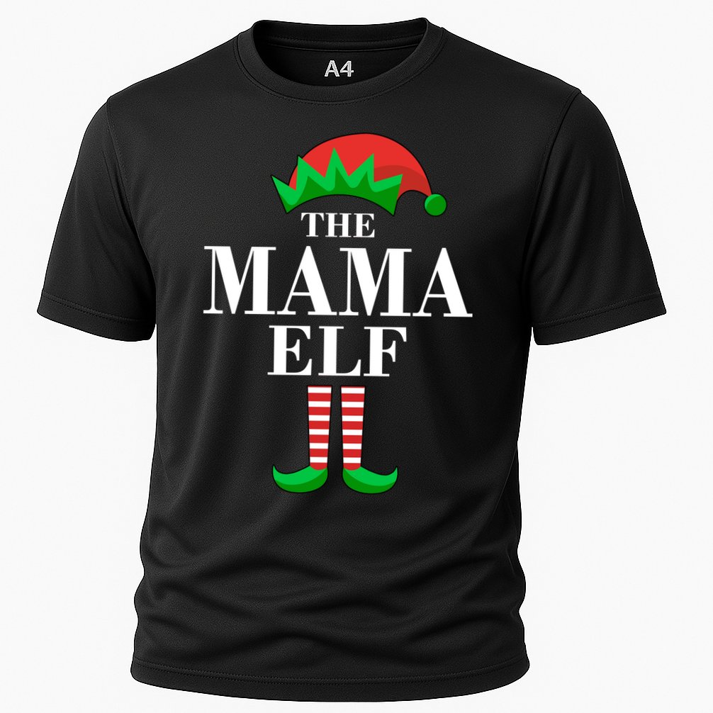 The Mama Elf Family Matching Christmas Cooling Performance Crew T-Shirt