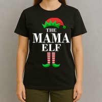 The Mama Elf Family Matching Christmas T-Shirt