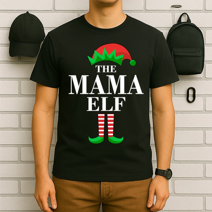 The Mama Elf Family Matching Christmas T-Shirt