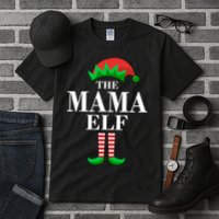 The Mama Elf Family Matching Christmas Tall T-Shirt