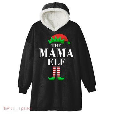 The Mama Elf Family Matching Christmas Hooded Wearable Blanket