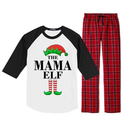 The Mama Elf Family Matching Christmas Raglan Sleeve Pajama Set