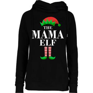 The Mama Elf Family Matching Christmas Womens Funnel Neck Pullover Hood