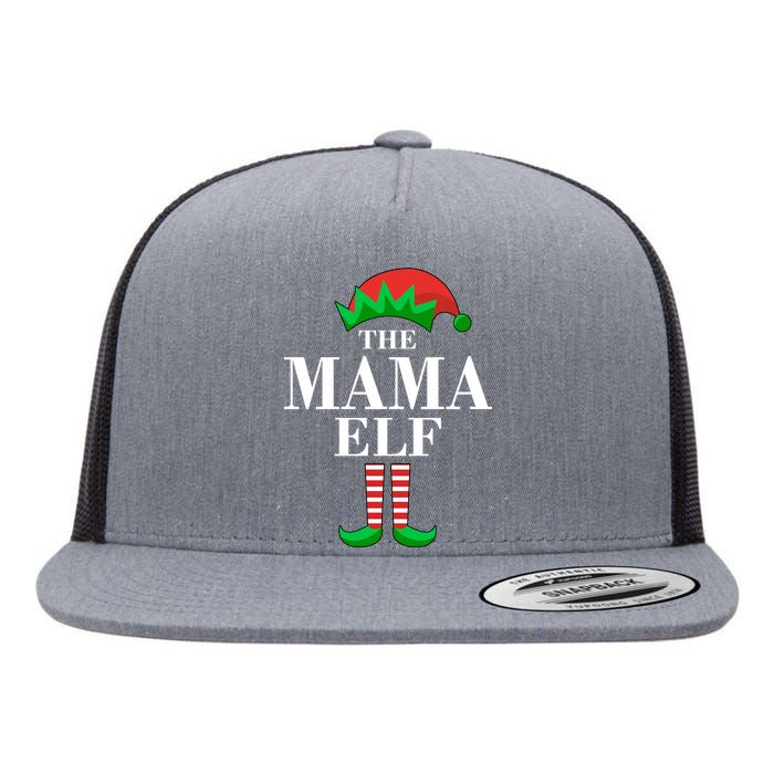 The Mama Elf Family Matching Christmas Flat Bill Trucker Hat