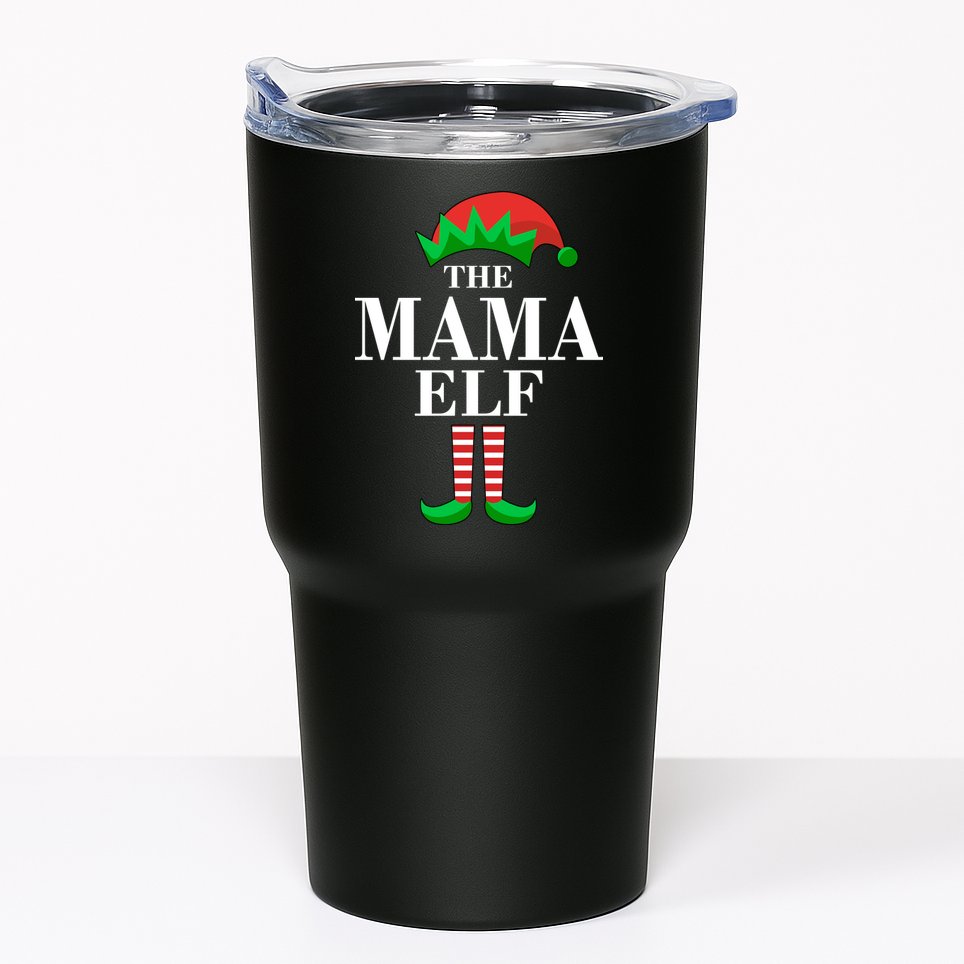 The Mama Elf Family Matching Christmas Tumbler