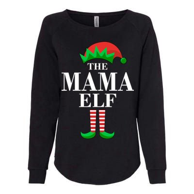 The Mama Elf Family Matching Christmas Womens California Wash Sweatshirt