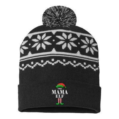 The Mama Elf Family Matching Christmas USA-Made Snowflake Beanie