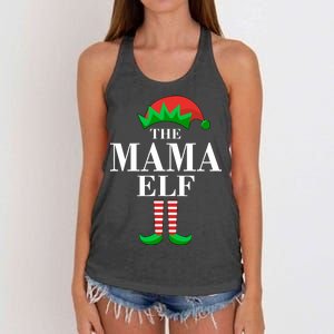 The Mama Elf Family Matching Christmas Women's Knotted Racerback Tank