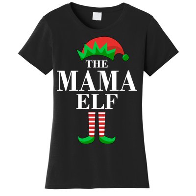 The Mama Elf Family Matching Christmas Women's T-Shirt