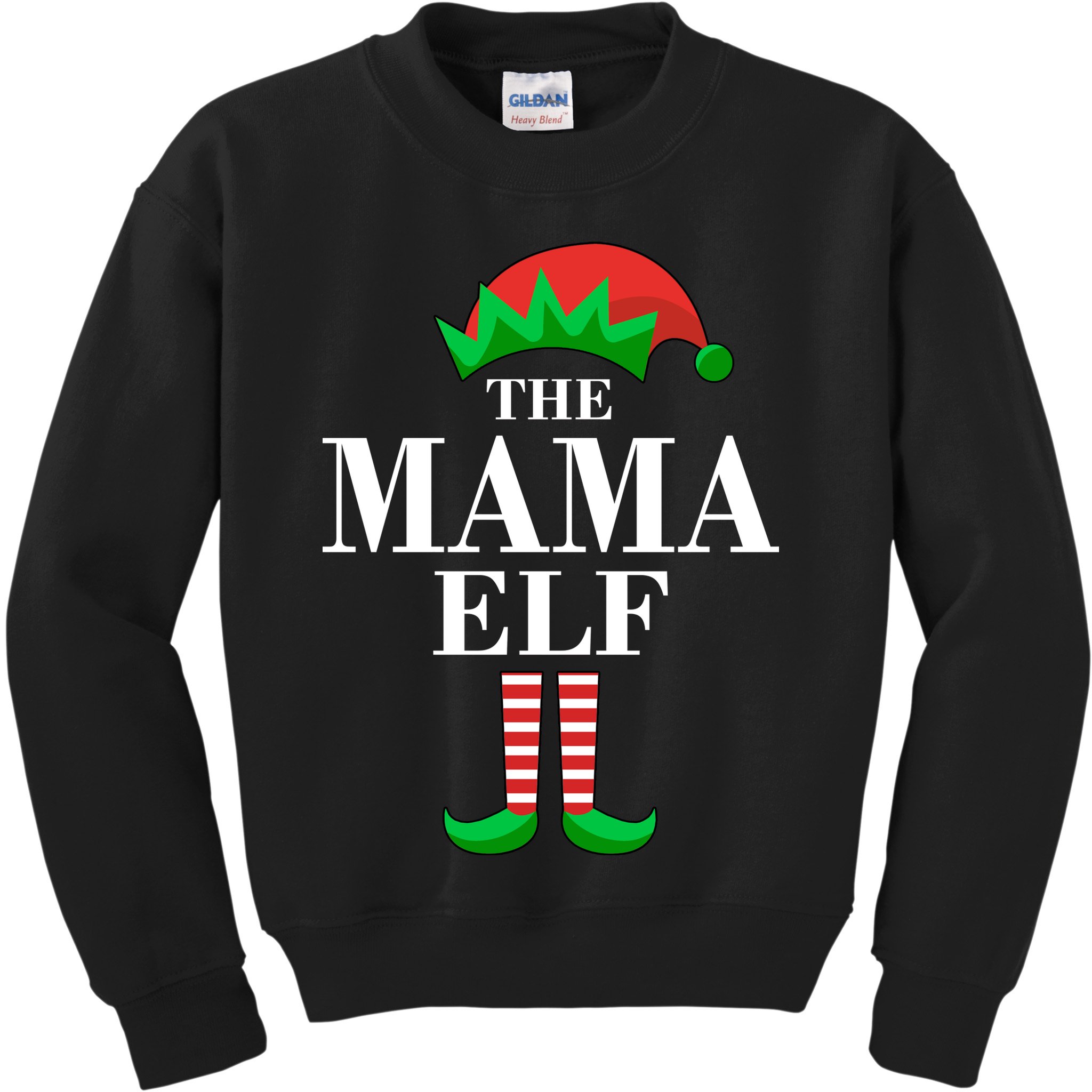 The Mama Elf Family Matching Christmas Kids Sweatshirt