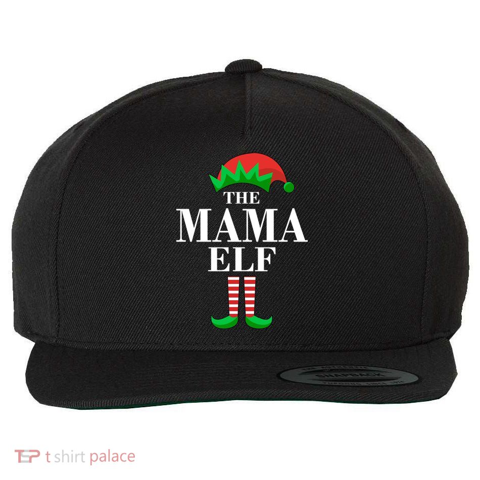 The Mama Elf Family Matching Christmas Wool Snapback Cap