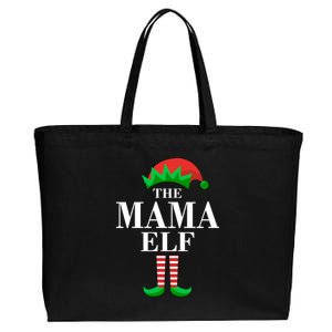 The Mama Elf Family Matching Christmas Cotton Canvas Jumbo Tote