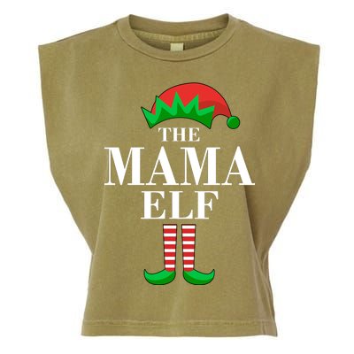 The Mama Elf Family Matching Christmas Garment-Dyed Women's Muscle Tee