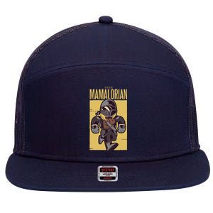 The Mamalorian 7 Panel Mesh Trucker Snapback Hat