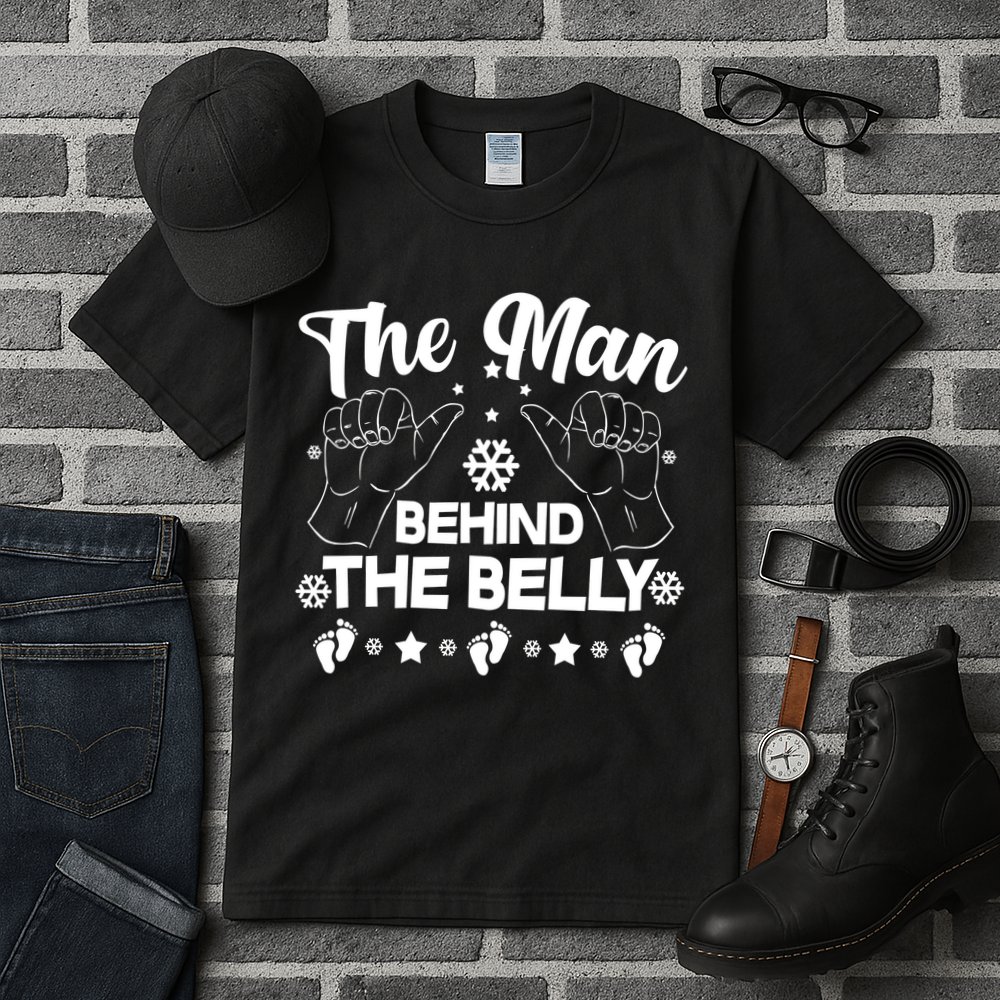 The Man Behind The Belly New Dad Tall T-Shirt