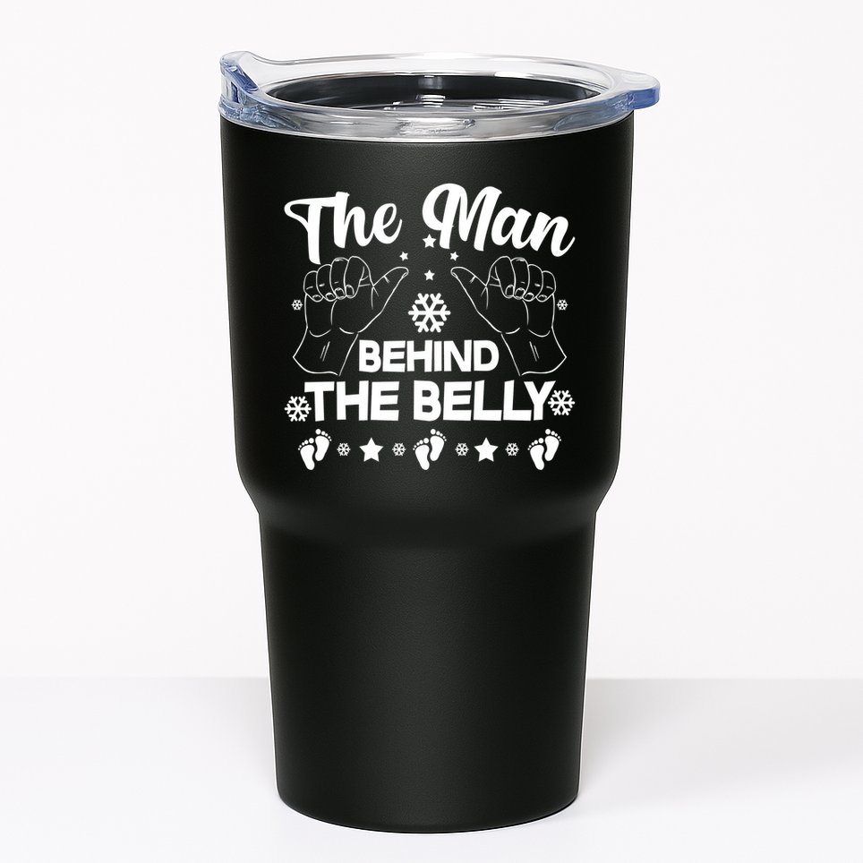 The Man Behind The Belly New Dad Tumbler