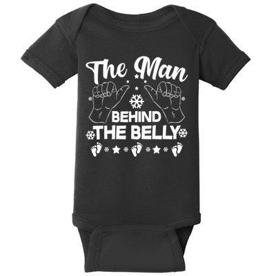 The Man Behind The Belly New Dad Baby Bodysuit