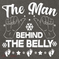 The Man Behind The Belly New Dad Cotton Canvas Backpack