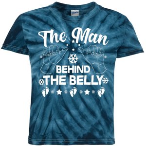 The Man Behind The Belly New Dad Kids Tie-Dye T-Shirt