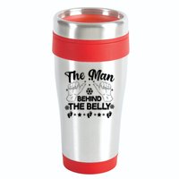 The Man Behind The Belly New Dad 16oz Travel Tumbler