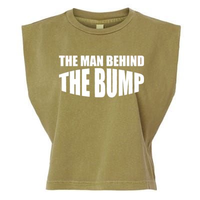 The Man Behind the Bump Pregnant Wife Daddy Garment-Dyed Women's Muscle Tee