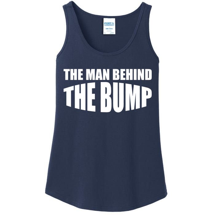 The Man Behind the Bump Pregnant Wife Daddy Ladies Essential Tank