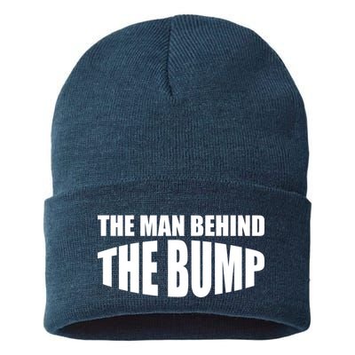 The Man Behind the Bump Pregnant Wife Daddy Sustainable Knit Beanie