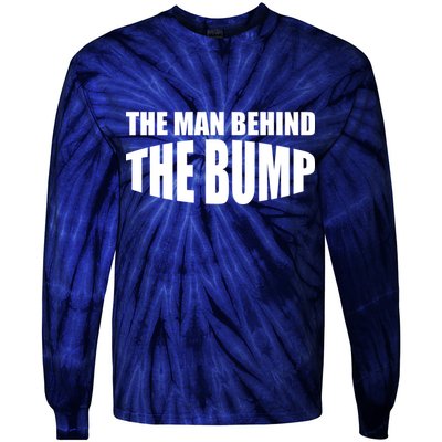 The Man Behind the Bump Pregnant Wife Daddy Tie-Dye Long Sleeve Shirt
