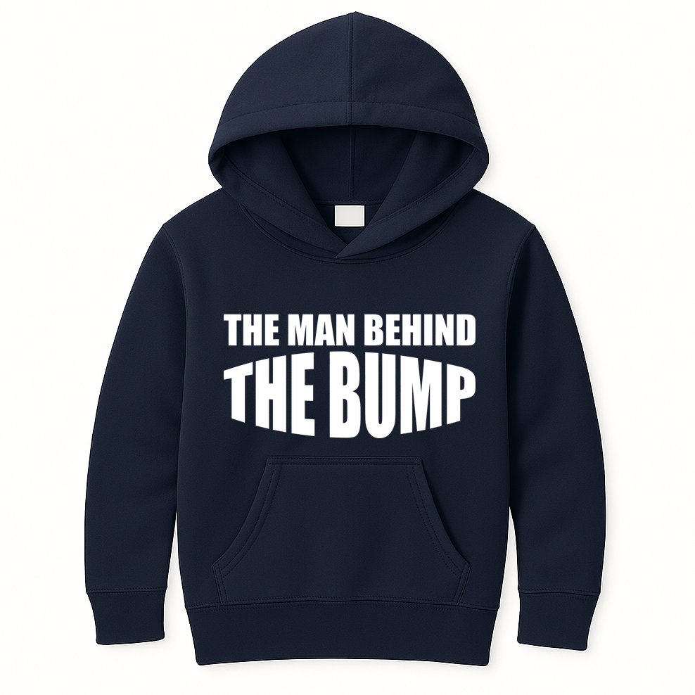 The Man Behind the Bump Pregnant Wife Daddy Kids Hoodie