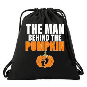 The Man Behind The Pumpkin Drawstring Bag