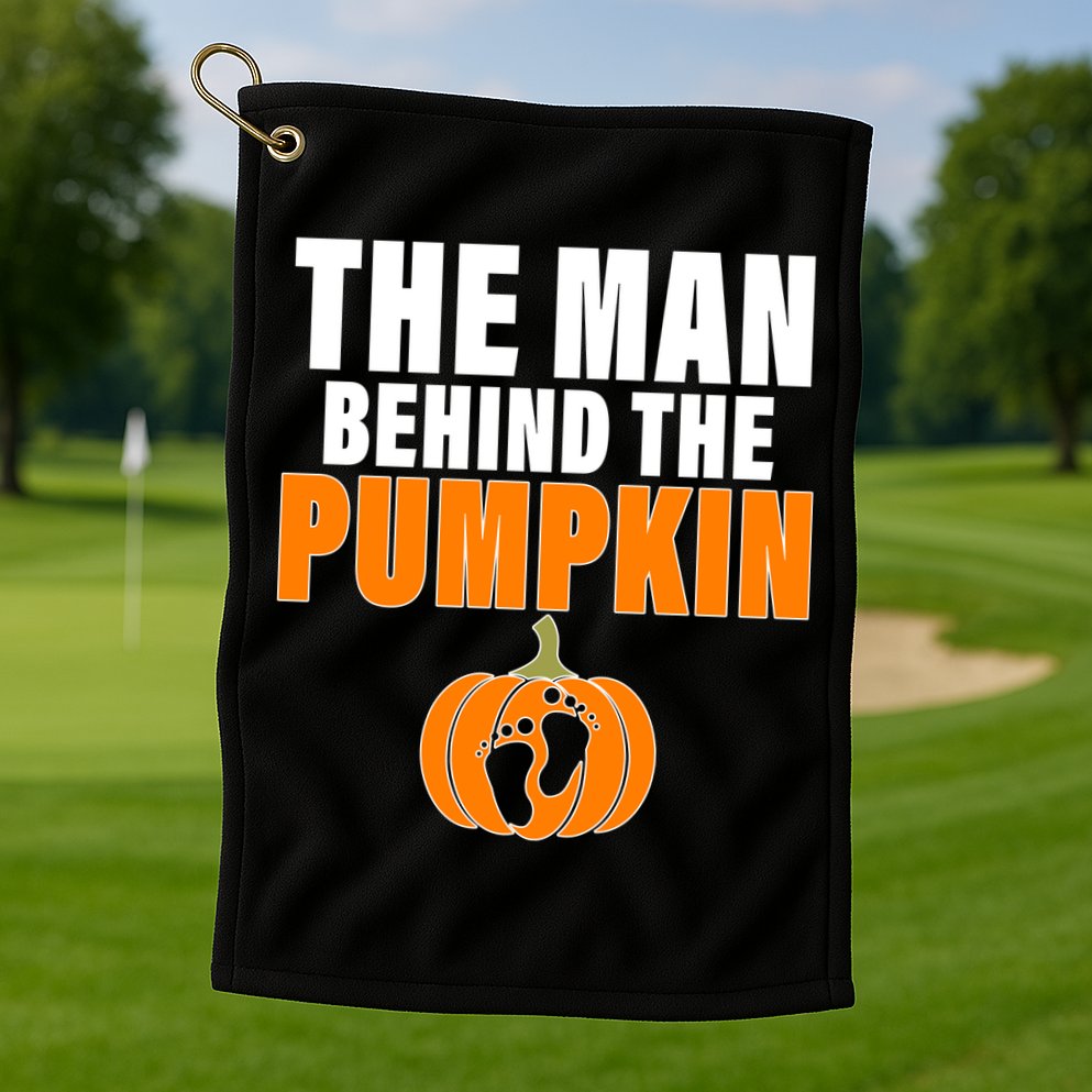 The Man Behind The Pumpkin Golf Towel