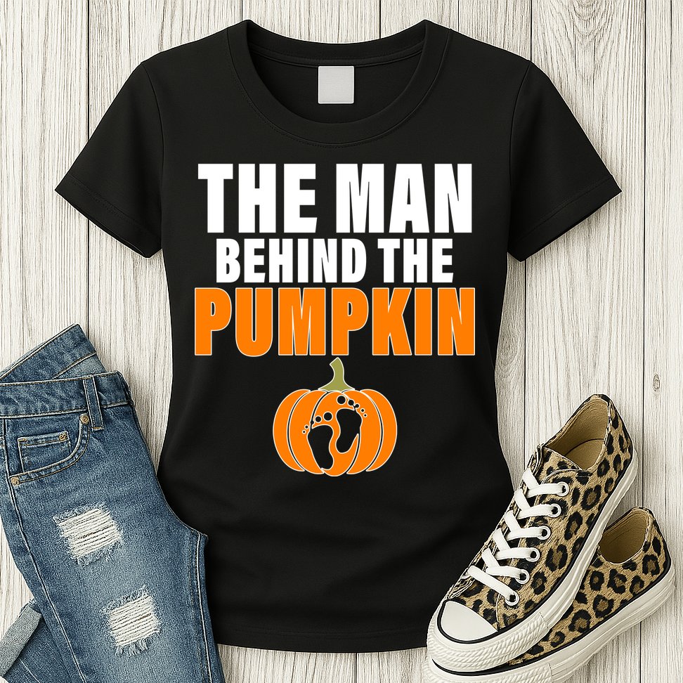 The Man Behind The Pumpkin Womens T-Shirt