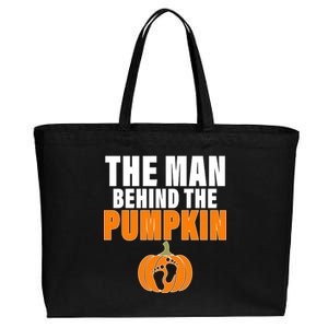 The Man Behind The Pumpkin Cotton Canvas Jumbo Tote