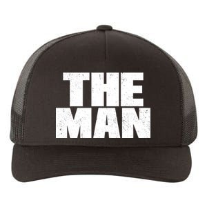 The Man Distressed Logo Yupoong Adult 5-Panel Trucker Hat