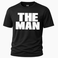 The Man Distressed Logo Cooling Performance Crew T-Shirt